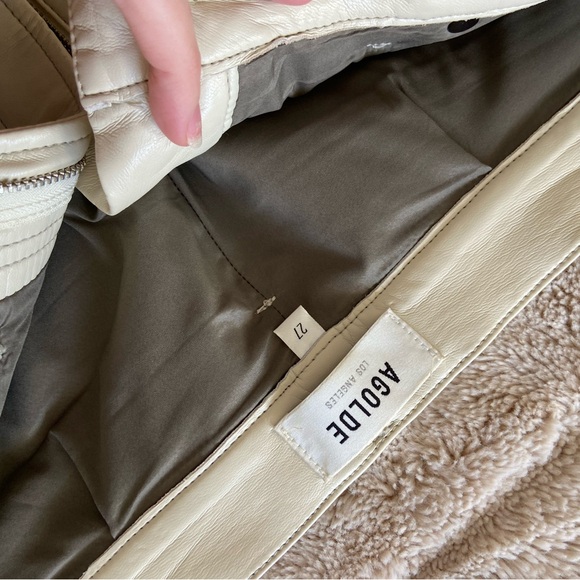 AGOLDE leather pants size 27 beige - Picture 13 of 14